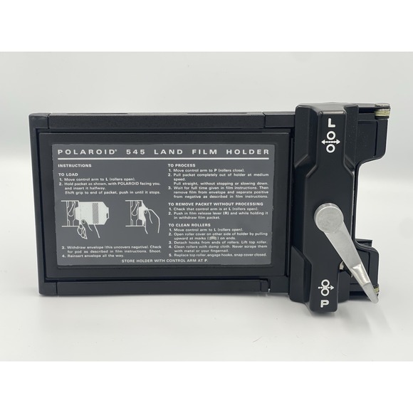 Polaroid Model 545 4x5 Polaroid Land Film Holder With Original Box And Manual - Picture 2 of 6